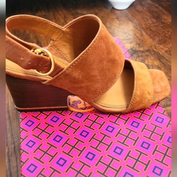 Tory Burch Shelby block heel sandal new in box size 7.5 - Picture 2 of 11